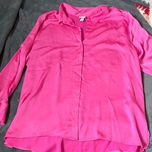 a new day Fuchsia Button-Down Shirt